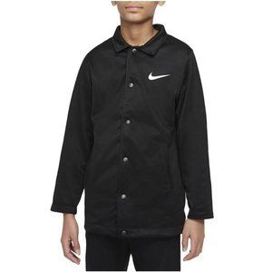 Nike Big Boy's Black Therma-FIT Snap-Up Jacket Youth Size L